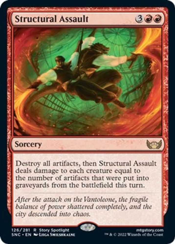 2022 Magic: The Gathering: Streets of New Capenna (SNC) - Structural Assault (#126, Rare)