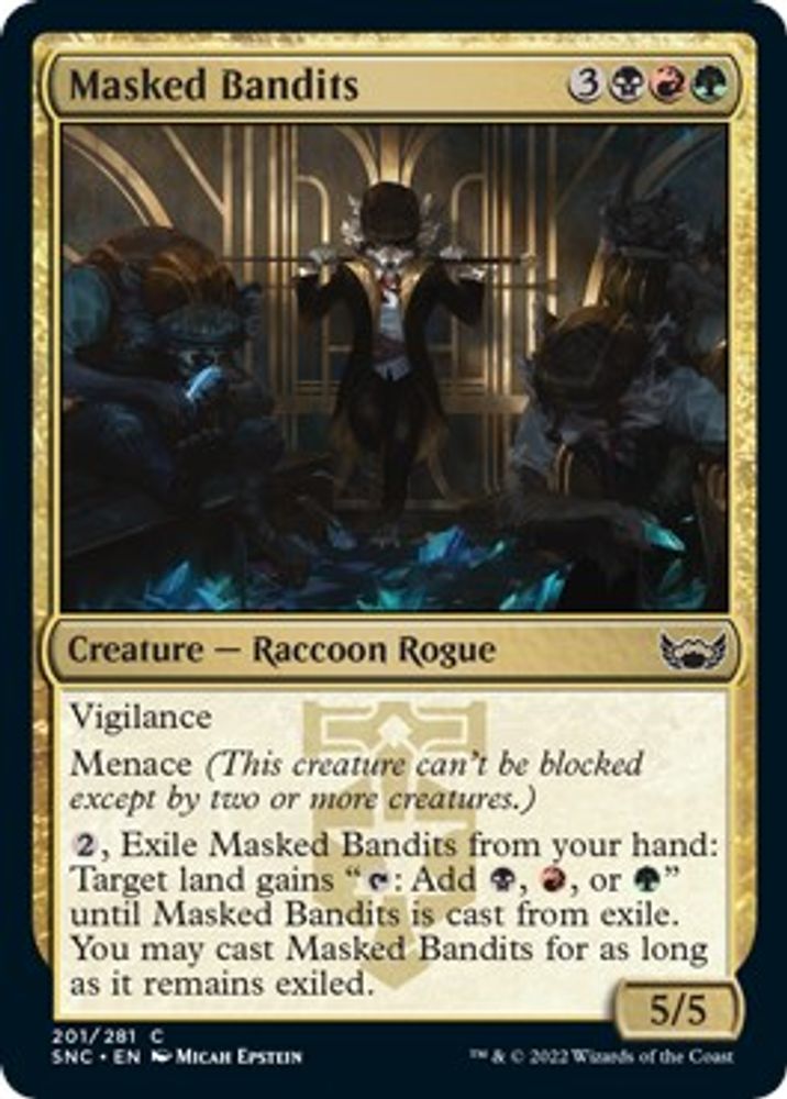 2022 Magic: The Gathering: Streets of New Capenna (SNC) - Masked Bandits (#201, Common) (, Near Mint)