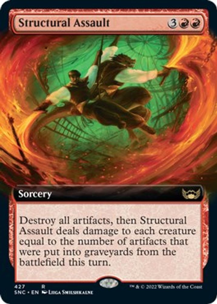 2022 Magic: The Gathering: Streets of New Capenna (SNC) - Structural Assault Extended Art (#427, Rare)