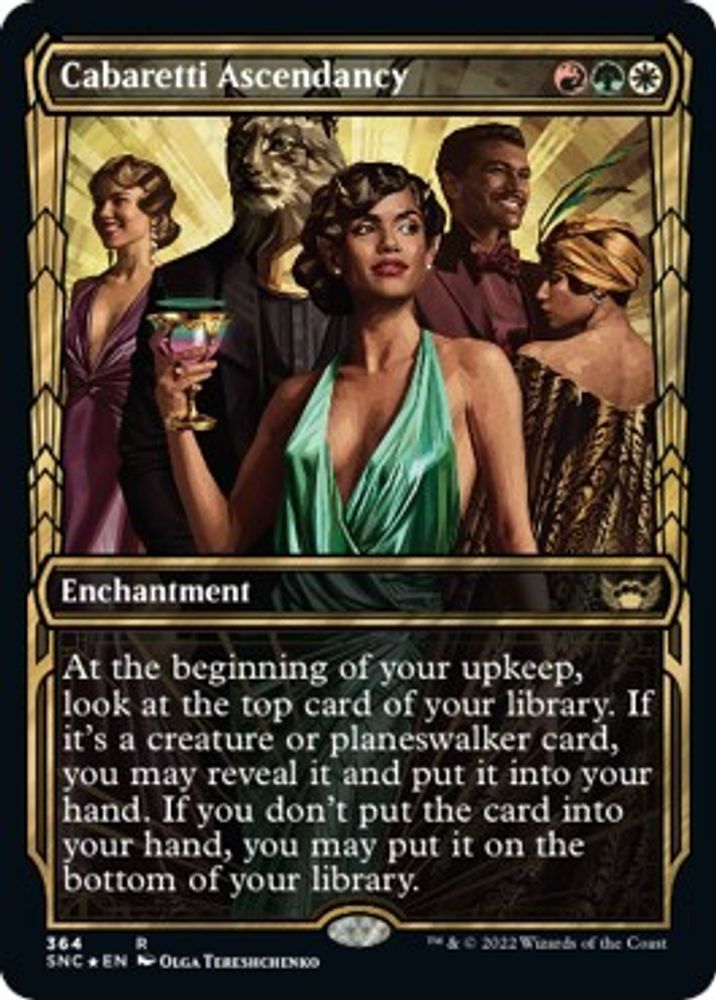 2022 Magic: The Gathering: Streets of New Capenna (SNC) - Cabaretti Ascendancy Gilded Foil (#364, Rare) (Foil, Near Mint)