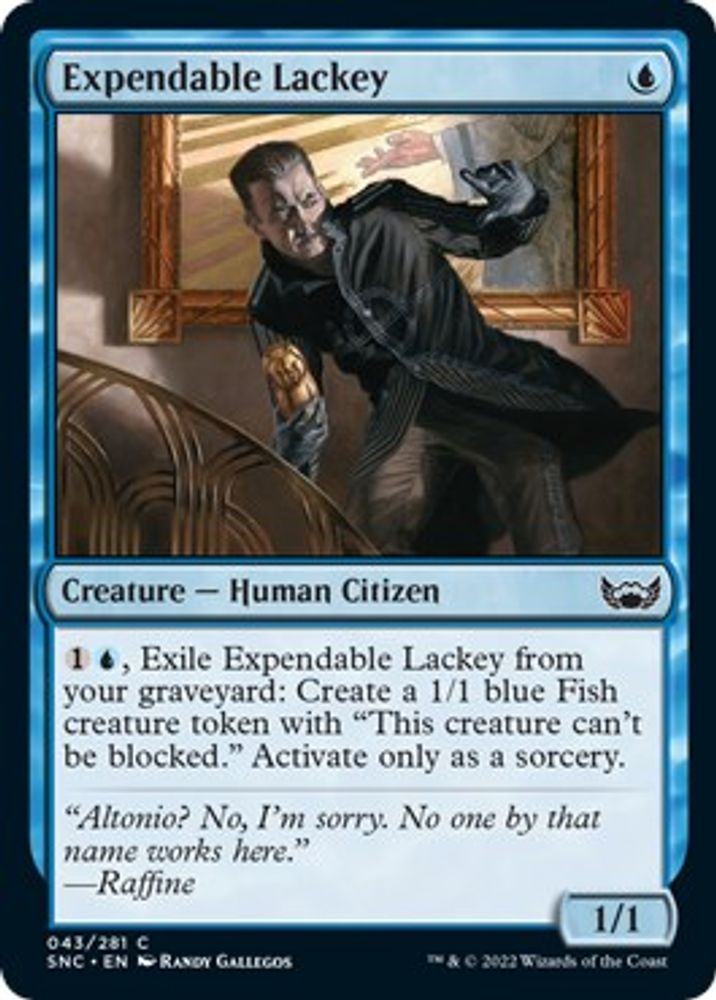 2022 Magic: The Gathering: Streets of New Capenna (SNC) - Expendable Lackey (#43, Common) (, Near Mint)