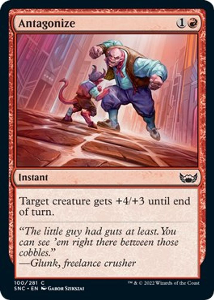 2022 Magic: The Gathering: Streets of New Capenna (SNC) - Antagonize (#100, Common) (, Near Mint)