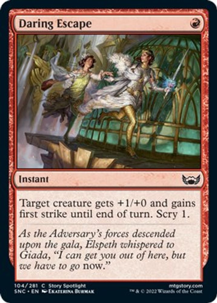 2022 Magic: The Gathering: Streets of New Capenna (SNC) - Daring Escape (#104, Common) (, Near Mint)