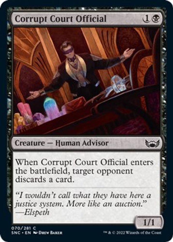2022 Magic: The Gathering: Streets of New Capenna (SNC) - Corrupt Court Official (#70, Common) (, Near Mint)