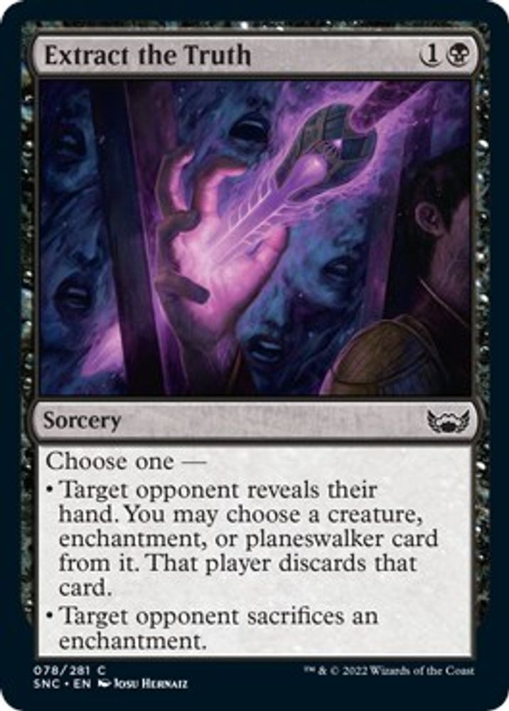 2022 Magic: The Gathering: Streets of New Capenna (SNC) - Extract the Truth (#78, Common) (, Near Mint)