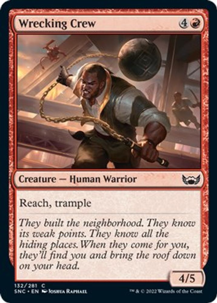 2022 Magic: The Gathering: Streets of New Capenna (SNC) - Wrecking Crew (#132, Common) (, Near Mint)