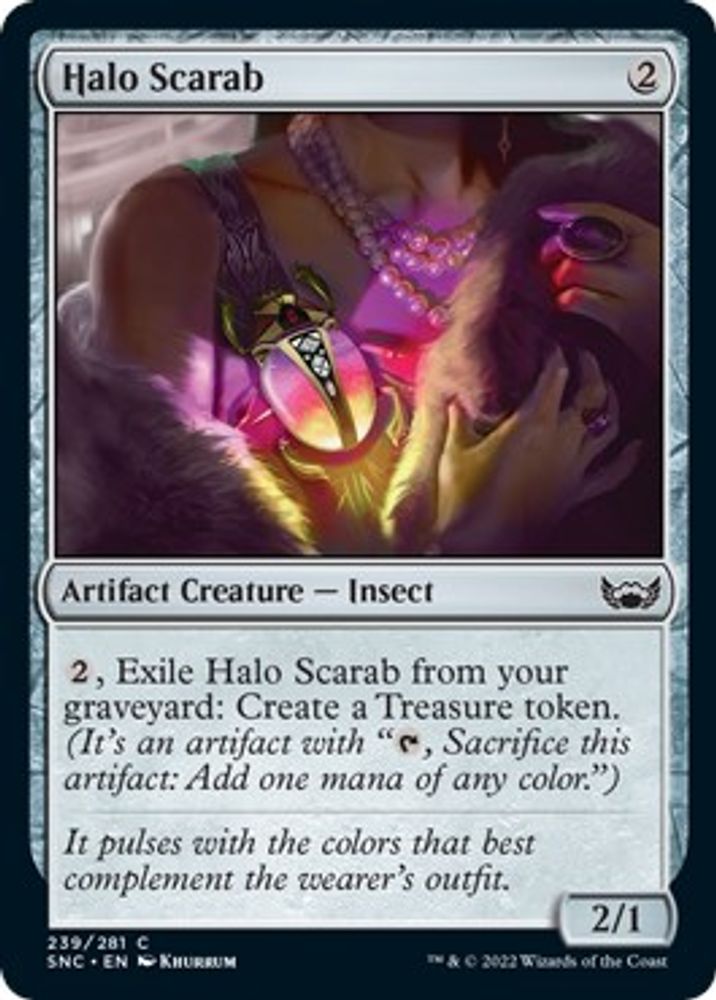 2022 Magic: The Gathering: Streets of New Capenna (SNC) - Halo Scarab (#239, Common) (, Near Mint)