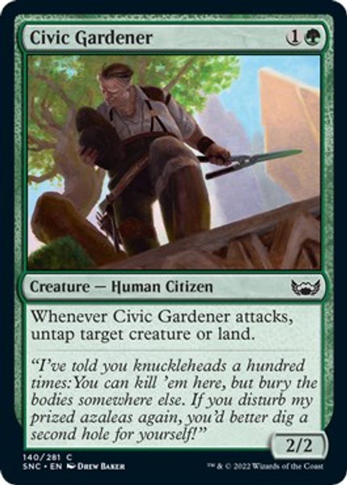2022 Magic: The Gathering: Streets of New Capenna (SNC) - Civic Gardener (#140, Common) (, Near Mint)