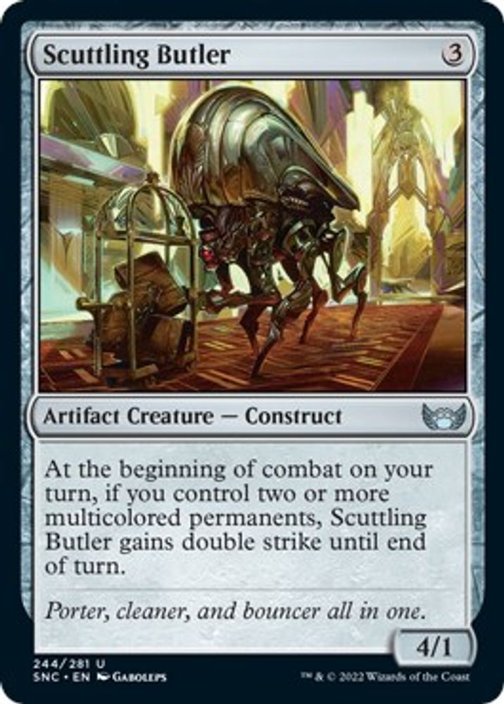 2022 Magic: The Gathering: Streets of New Capenna (SNC) - Scuttling Butler (#244, Uncommon) (, Near Mint)
