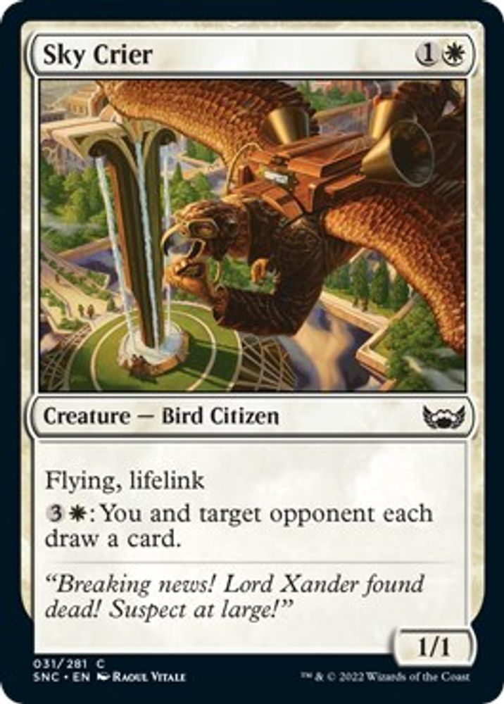 2022 Magic: The Gathering: Streets of New Capenna (SNC) - Sky Crier (#31, Common) (, Near Mint)