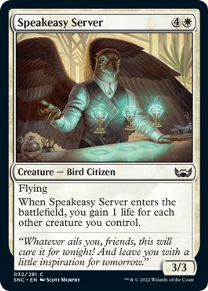 2022 Magic: The Gathering: Streets of New Capenna (SNC) - Speakeasy Server (#32, Common) (, Near Mint)