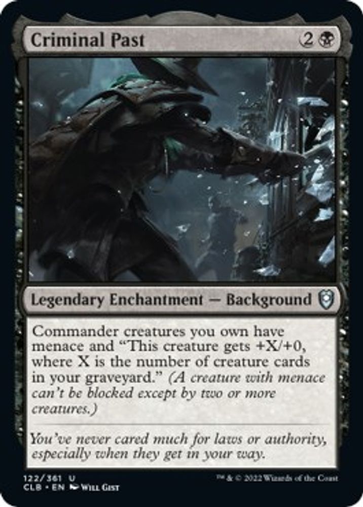 2022 Magic: The Gathering: Commander Legends: Battle for Baldur's Gate (CLB) - Criminal Past (#122, Uncommon) (, Near Mint)