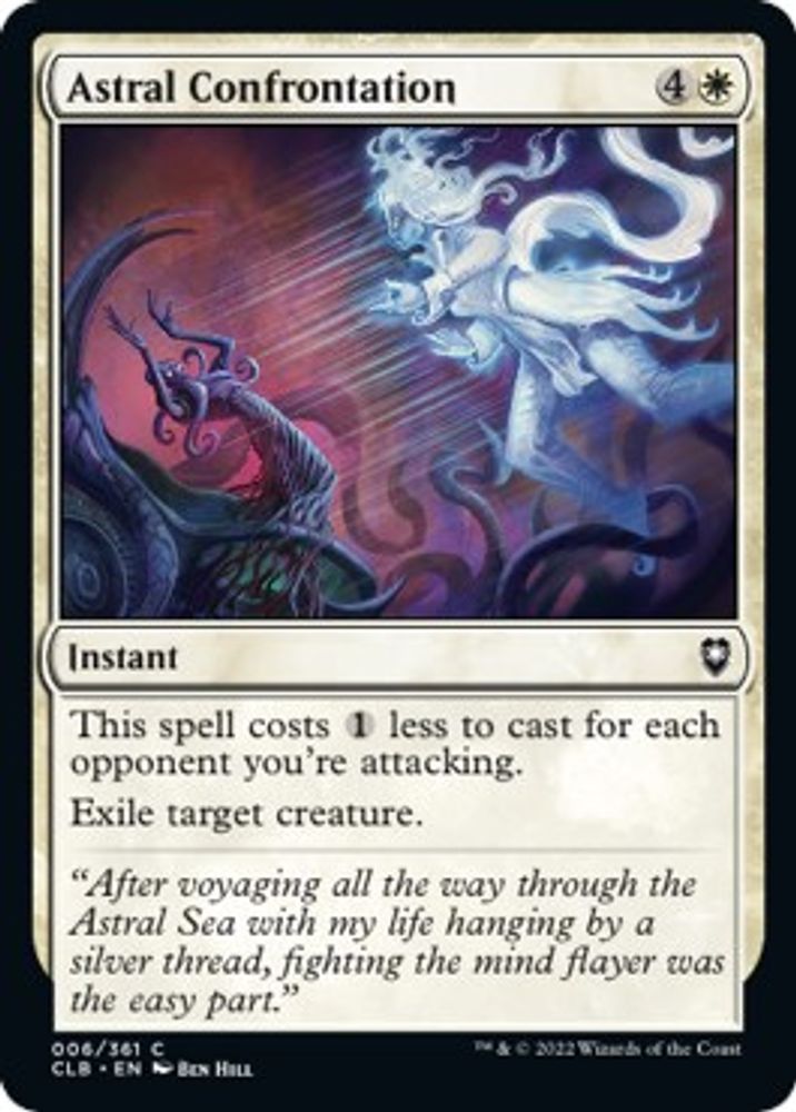 2022 Magic: The Gathering: Commander Legends: Battle for Baldur's Gate (CLB) - Astral Confrontation (#6, Common) (, Near Mint)