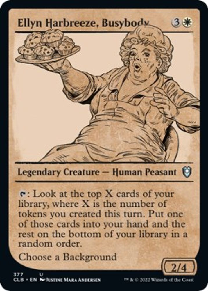 2022 Magic: The Gathering: Commander Legends: Battle for Baldur's Gate (CLB) - Ellyn Harbreeze Busybody Showcase (#377, Uncommon)