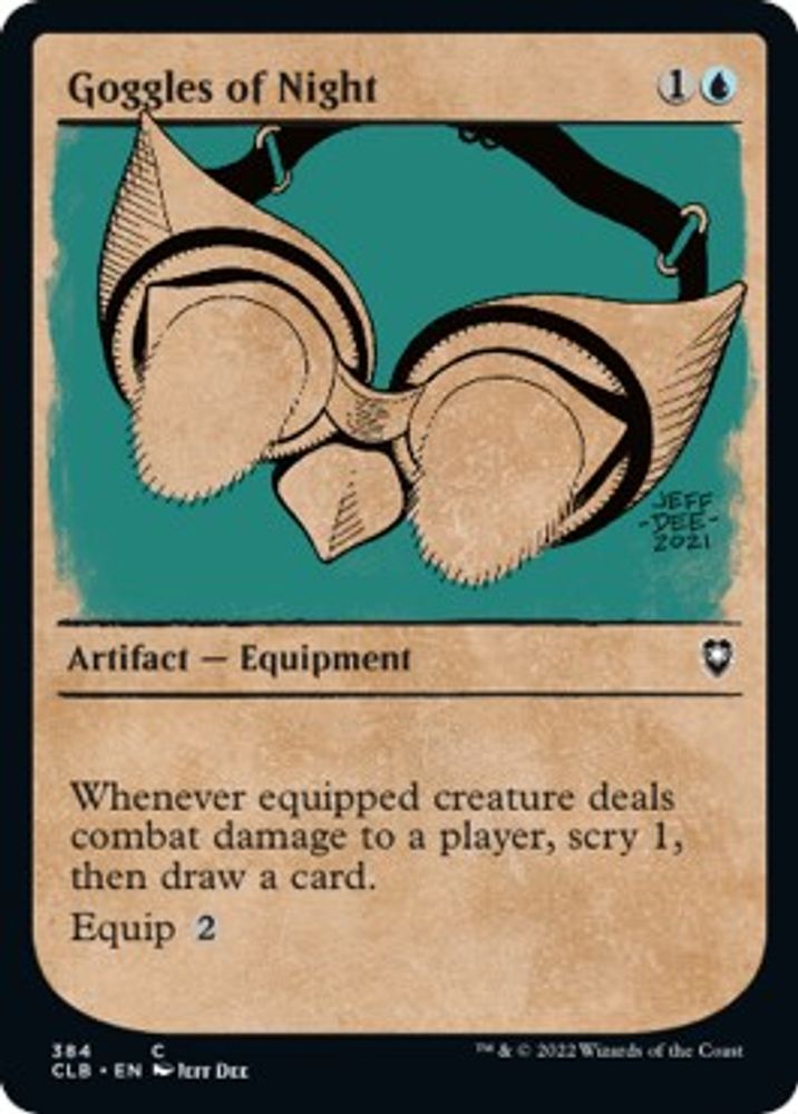2022 Magic: The Gathering: Commander Legends: Battle for Baldur's Gate (CLB) - Goggles of Night Showcase (#384, Common) (, Near Mint)
