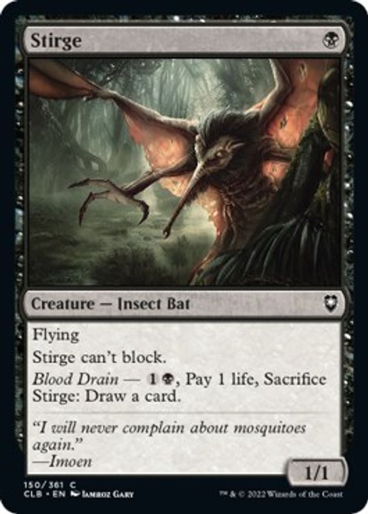 2022 Magic: The Gathering: Commander Legends: Battle for Baldur's Gate (CLB) - Stirge (#150, Common) (, Near Mint)