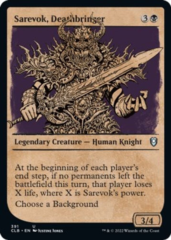 2022 Magic: The Gathering: Commander Legends: Battle for Baldur's Gate (CLB) - Sarevok Deathbringer Showcase (#391, Uncommon) (, Near Mint)