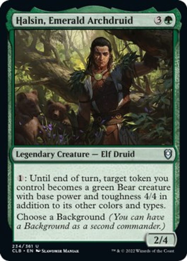 2022 Magic: The Gathering: Commander Legends: Battle for Baldur's Gate (CLB) - Halsin Emerald Archdruid (#234, Uncommon)