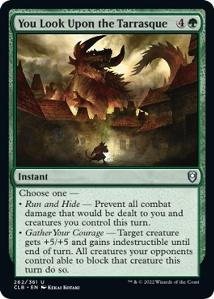 2022 Magic: The Gathering: Commander Legends: Battle for Baldur's Gate (CLB) - You Look Upon the Tarrasque (#262, Uncommon) (, Near Mint)