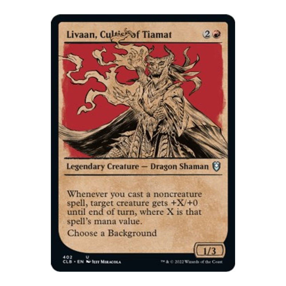 Livaan Cultist of Tiamat Showcase - Commander Legends: Battle for Baldur's Gate () - Near Mint -