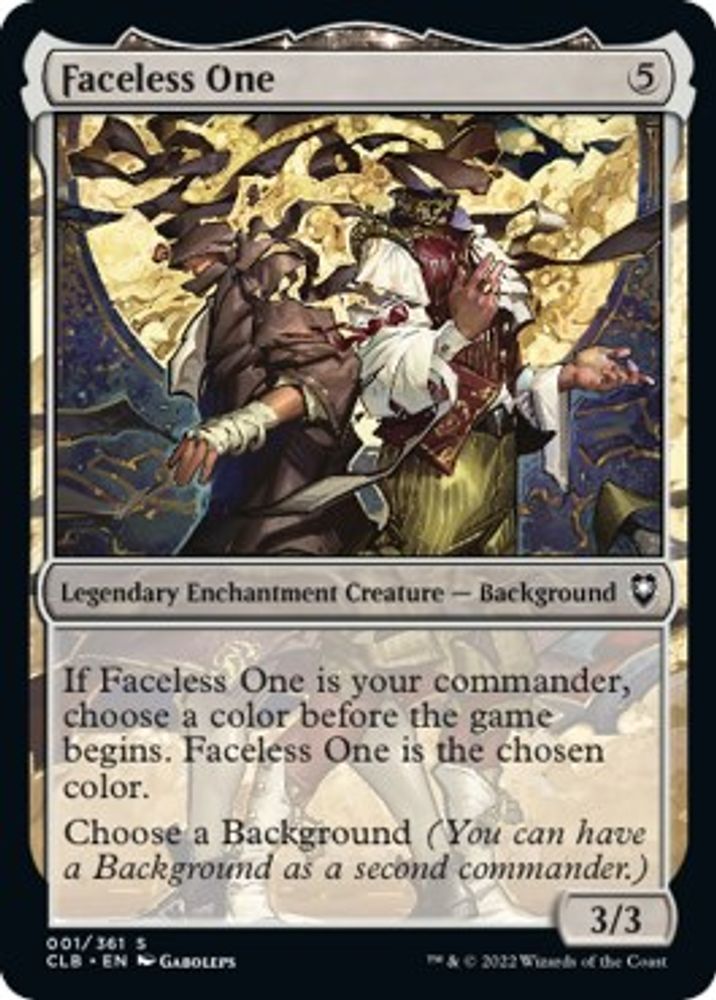 2022 Magic: The Gathering: Commander Legends: Battle for Baldur's Gate (CLB) - Faceless One (#1, Common) (, Near Mint)