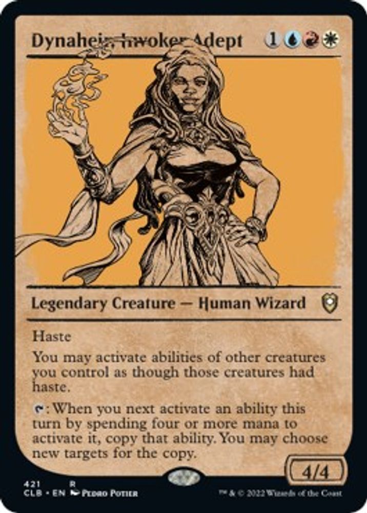 2022 Magic: The Gathering: Commander Legends: Battle for Baldur's Gate (CLB) - Dynaheir Invoker Adept Showcase (#421, Rare) (, Near Mint)