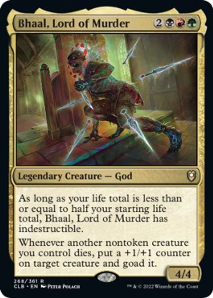 2022 Magic: The Gathering: Commander Legends: Battle for Baldur's Gate (CLB) - Bhaal Lord of Murder (#268, Rare) (Foil, Near Mint)
