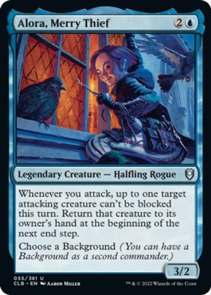 2022 Magic: The Gathering: Commander Legends: Battle for Baldur's Gate (CLB) - Alora Merry Thief (#55, Uncommon) (, Near Mint)