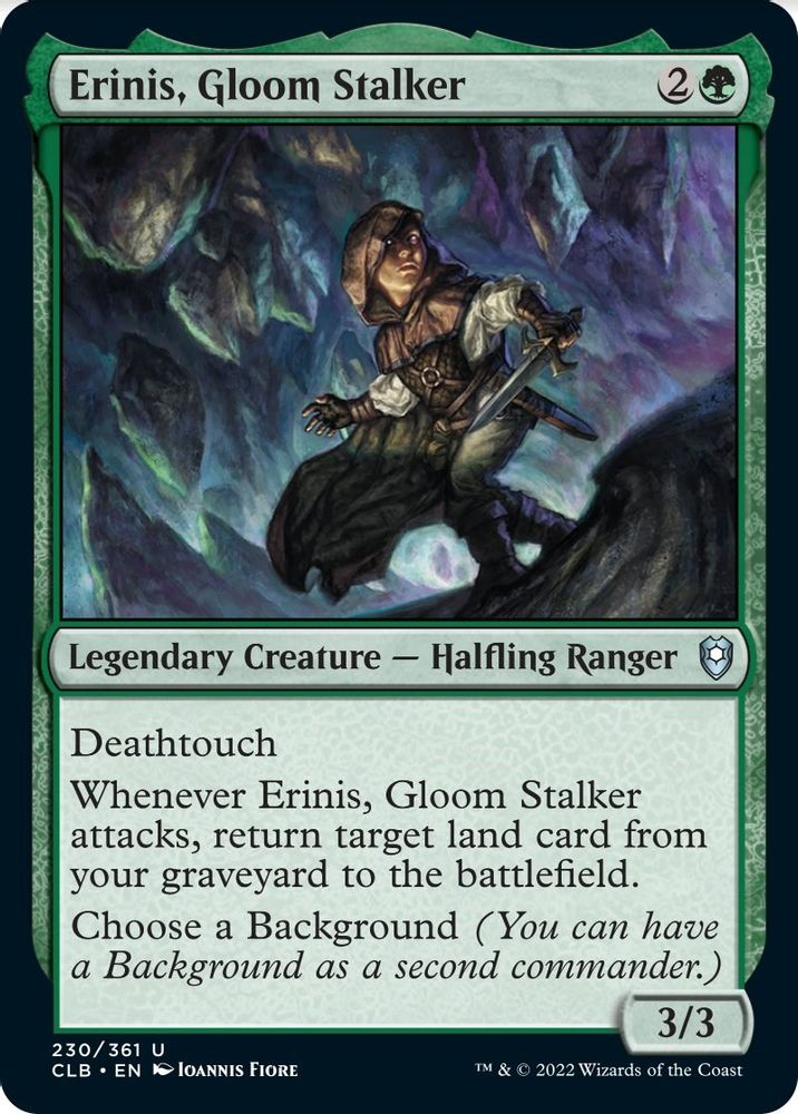 2022 Magic: The Gathering: Commander Legends: Battle for Baldur's Gate (CLB) - Erinis Gloom Stalker (#230, Uncommon) (, Near Mint)