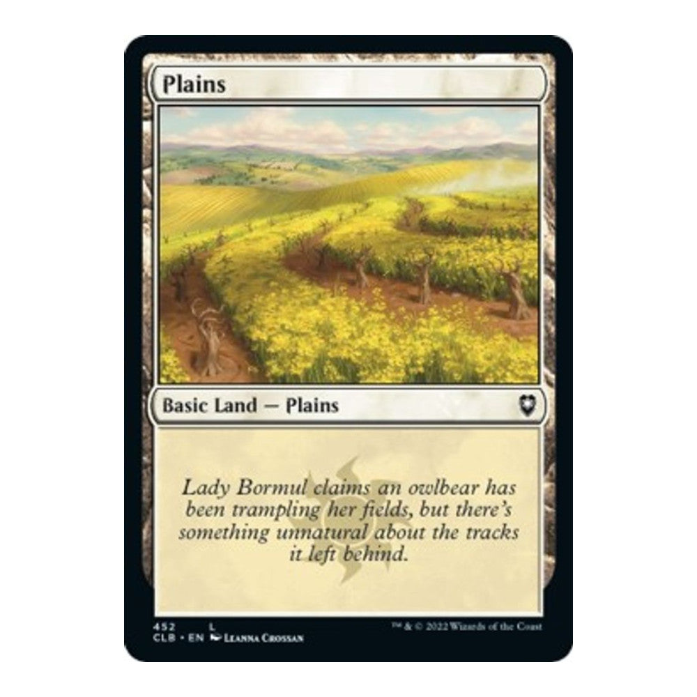 2022 Magic: The Gathering: Commander Legends: Battle for Baldur's Gate (CLB) - Plains 452 (#452, Land) (, Near Mint)