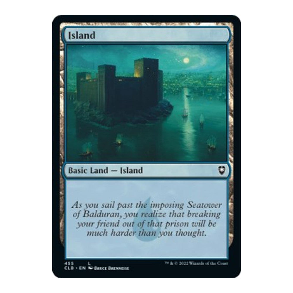 2022 Magic: The Gathering: Commander Legends: Battle for Baldur's Gate (CLB) - Island 455 (#455, Land) (, Near Mint)
