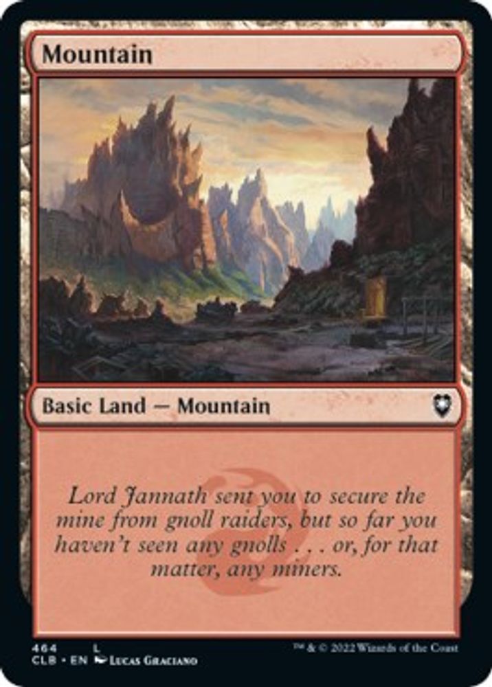 2022 Magic: The Gathering: Commander Legends: Battle for Baldur's Gate (CLB) - Mountain 464 (#464, Land) (, Near Mint)