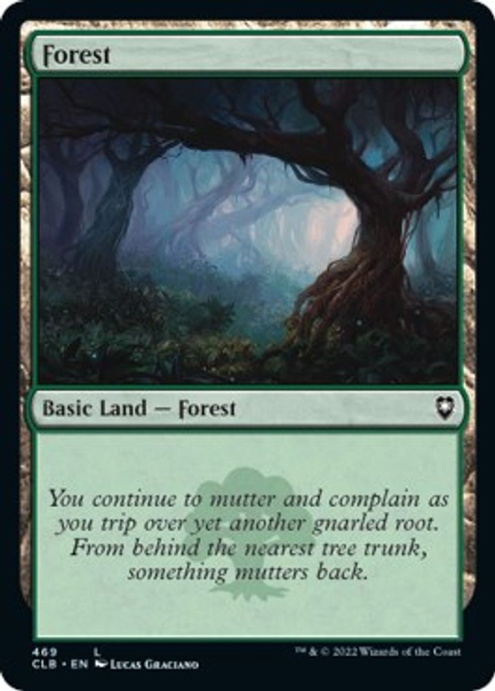 2022 Magic: The Gathering: Commander Legends: Battle for Baldur's Gate (CLB) - Forest 469 (#469, Land) (, Near Mint)