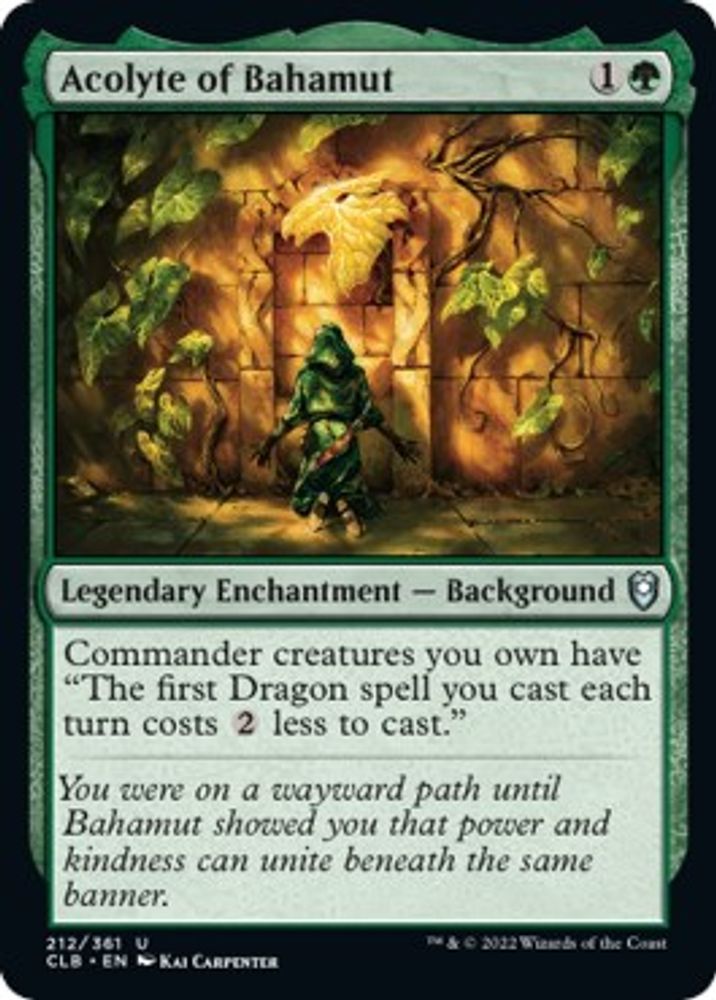 2022 Magic: The Gathering: Commander Legends: Battle for Baldur's Gate (CLB) - Acolyte of Bahamut (#212, Uncommon)
