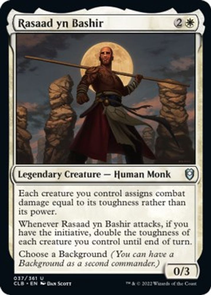 2022 Magic: The Gathering: Commander Legends: Battle for Baldur's Gate (CLB) - Rasaad yn Bashir (#37, Uncommon) (, Near Mint)