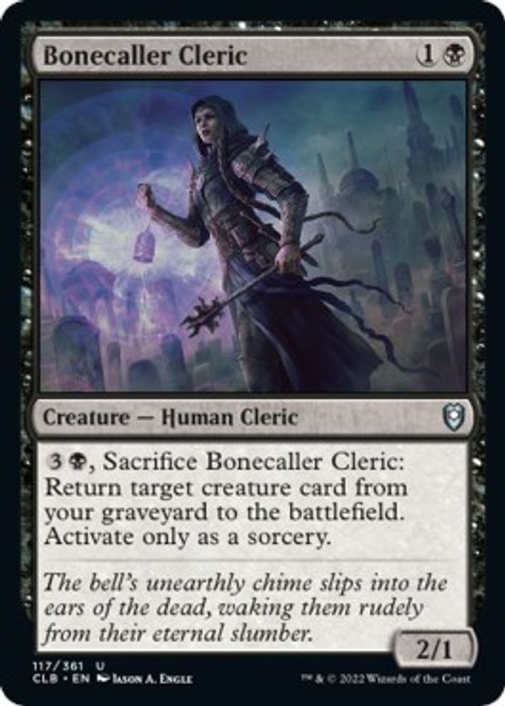2022 Magic: The Gathering: Commander Legends: Battle for Baldur's Gate (CLB) - Bonecaller Cleric (#117, Uncommon) (, Near Mint)