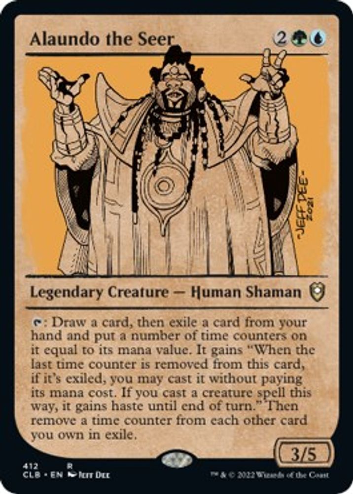 2022 Magic: The Gathering: Commander Legends: Battle for Baldur's Gate (CLB) - Alaundo the Seer Showcase (#412, Rare) (, Near Mint)