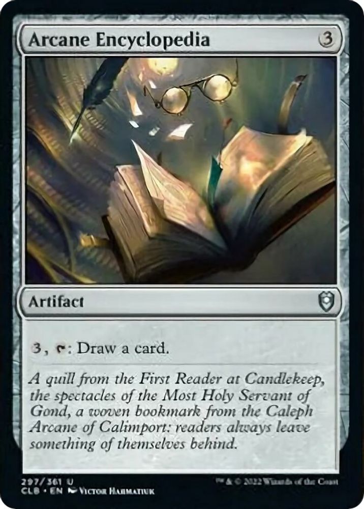 2022 Magic: The Gathering: Commander Legends: Battle for Baldur's Gate (CLB) - Arcane Encyclopedia (#297, Uncommon) (, Near Mint)