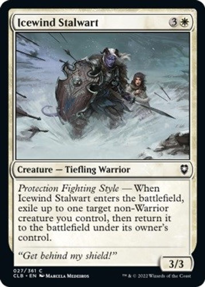 2022 Magic: The Gathering: Commander Legends: Battle for Baldur's Gate (CLB) - Icewind Stalwart (#27, Common) (, Near Mint)