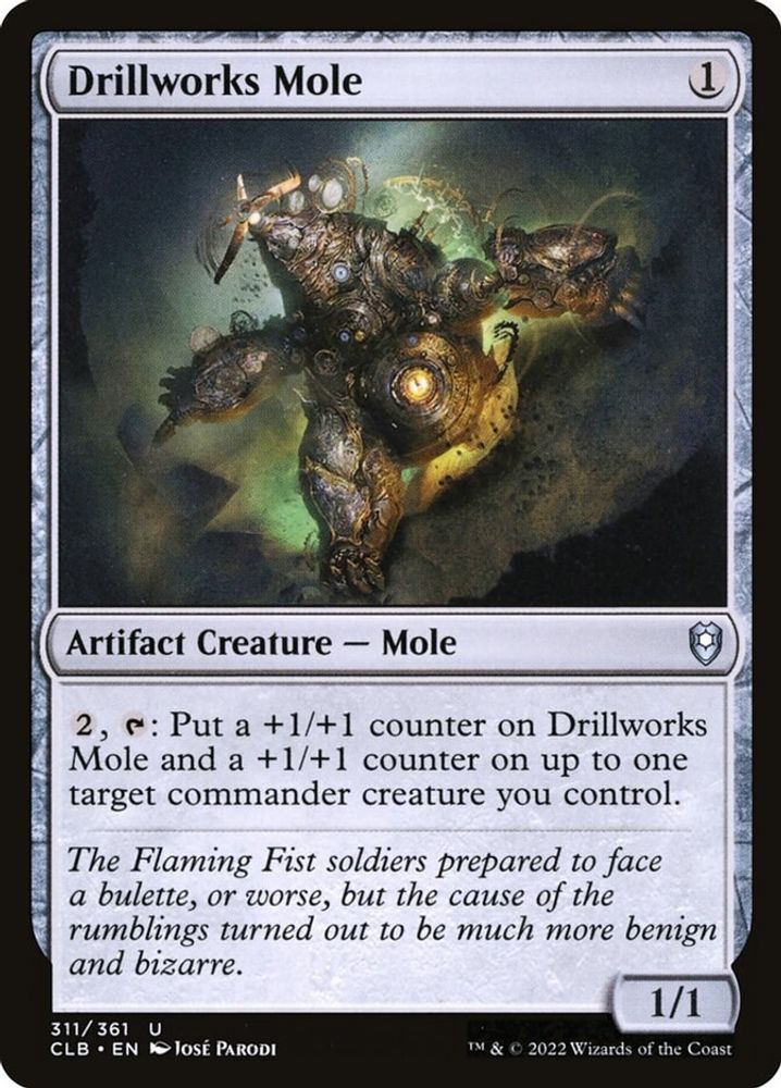 2022 Magic: The Gathering: Commander Legends: Battle for Baldur's Gate (CLB) - Drillworks Mole (#311, Uncommon) (, Near Mint)