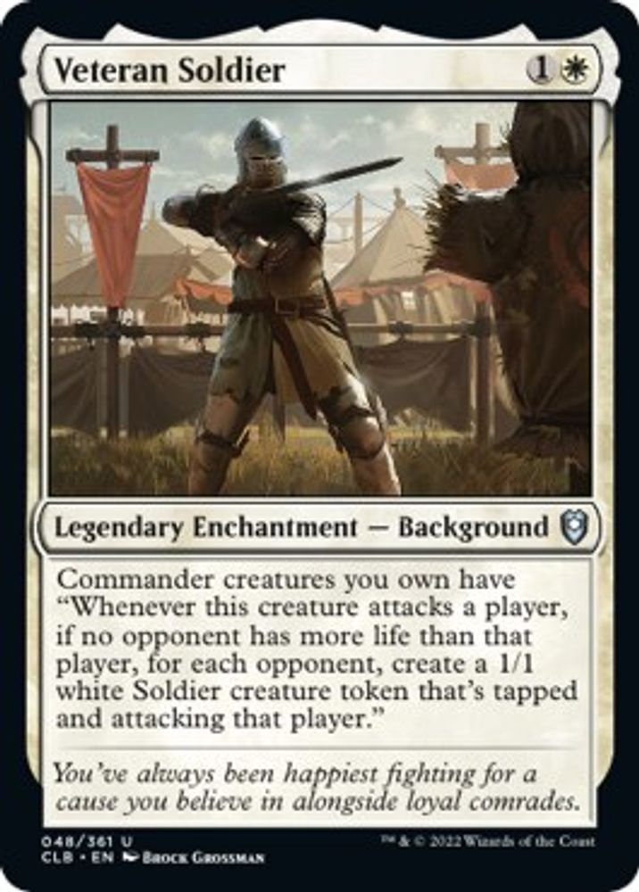 2022 Magic: The Gathering: Commander Legends: Battle for Baldur's Gate (CLB) - Veteran Soldier (#48, Uncommon) (, Near Mint)