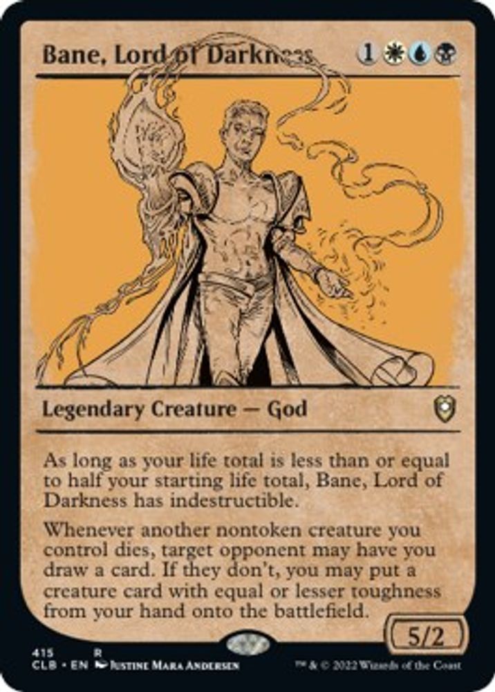 2022 Magic: The Gathering: Commander Legends: Battle for Baldur's Gate (CLB) - Bane Lord of Darkness Showcase (#415, Rare) (Foil, Near Mint)
