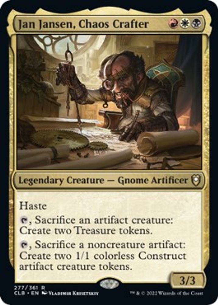 2022 Magic: The Gathering: Commander Legends: Battle for Baldur's Gate (CLB) - Jan Jansen Chaos Crafter (#277, Rare) (Foil, Near Mint)