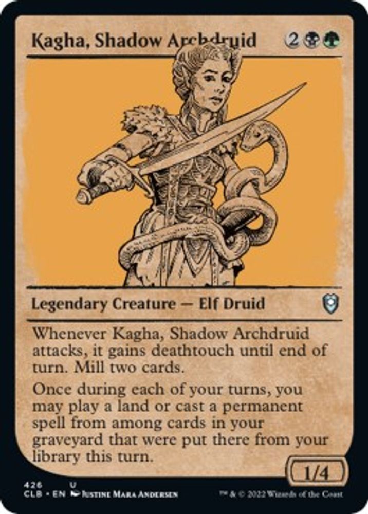 2022 Magic: The Gathering: Commander Legends: Battle for Baldur's Gate (CLB) - Kagha Shadow Archdruid Showcase (#426, Uncommon) (, Near Mint)