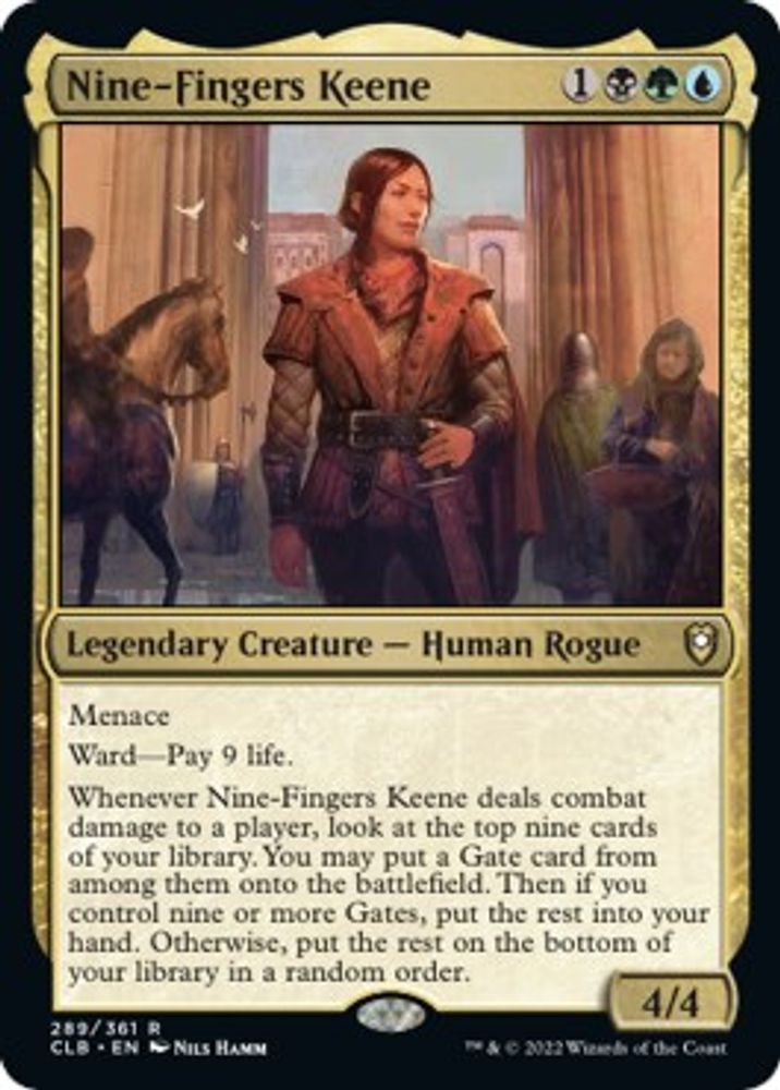 2022 Magic: The Gathering: Commander Legends: Battle for Baldur's Gate (CLB) - Nine Fingers Keene (#289, Rare)