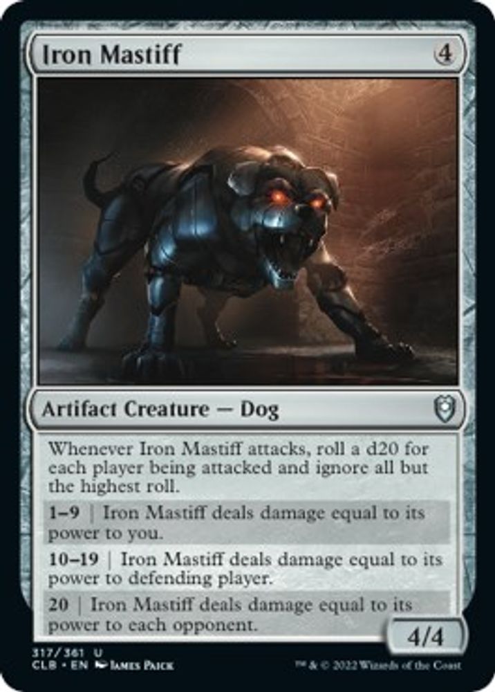 2022 Magic: The Gathering: Commander Legends: Battle for Baldur's Gate (CLB) - Iron Mastiff (#317, Uncommon) (, Near Mint)
