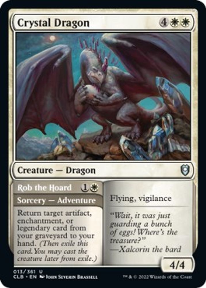 2022 Magic: The Gathering: Commander Legends: Battle for Baldur's Gate (CLB) - Crystal Dragon (#13, Uncommon) (, Near Mint)