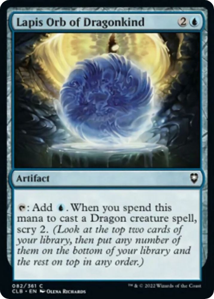 2022 Magic: The Gathering: Commander Legends: Battle for Baldur's Gate (CLB) - Lapis Orb of Dragonkind (#82, Common) (, Near Mint)