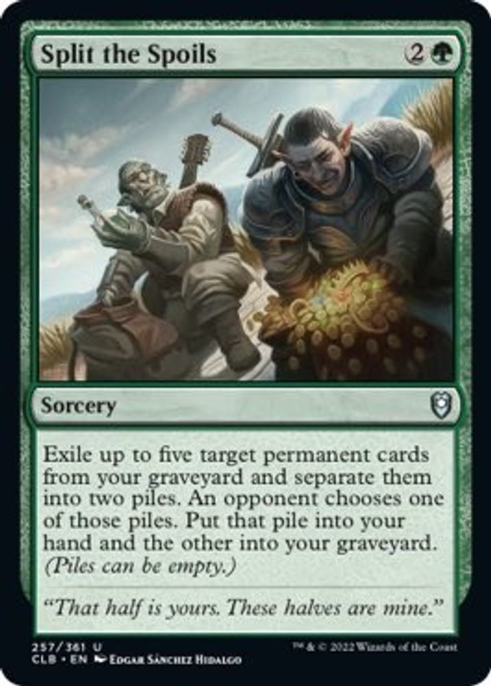 2022 Magic: The Gathering: Commander Legends: Battle for Baldur's Gate (CLB) - Split the Spoils (#257, Uncommon) (, Near Mint)