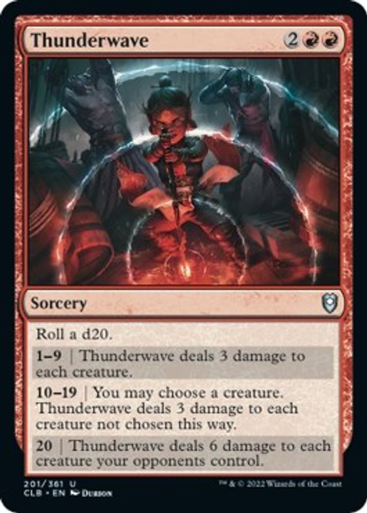 2022 Magic: The Gathering: Commander Legends: Battle for Baldur's Gate (CLB) - Thunderwave (#201, Uncommon) (, Near Mint)